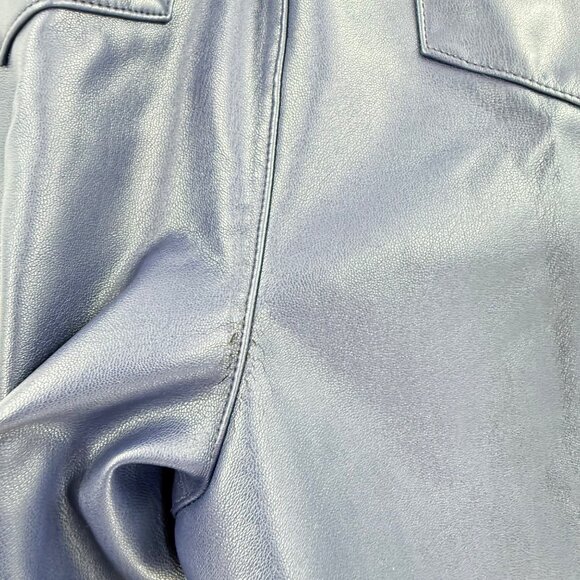 Ronny Kobo Collective Navy Blue Faux Leather Pants Size 10 - Picture 13 of 14